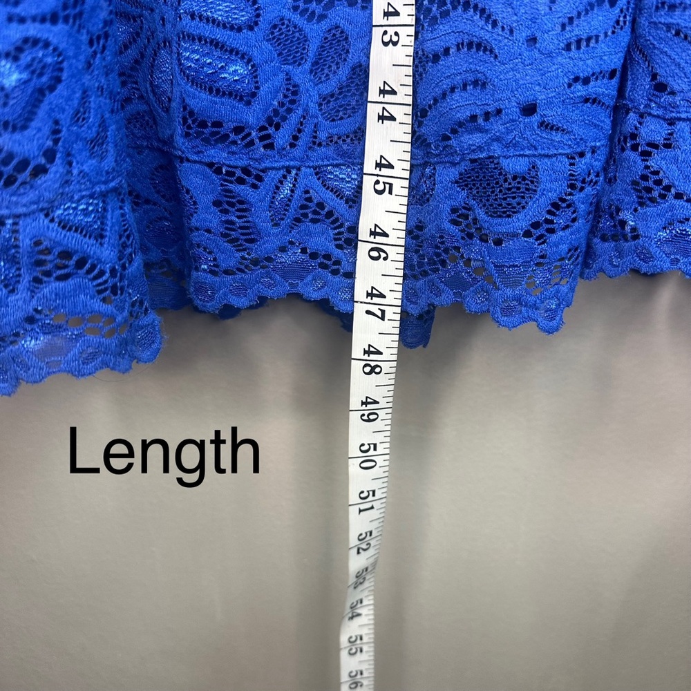 Kiyonna Mademoiselle Blue Lace Cocktail Dress Sz3x - Picture 8 of 12